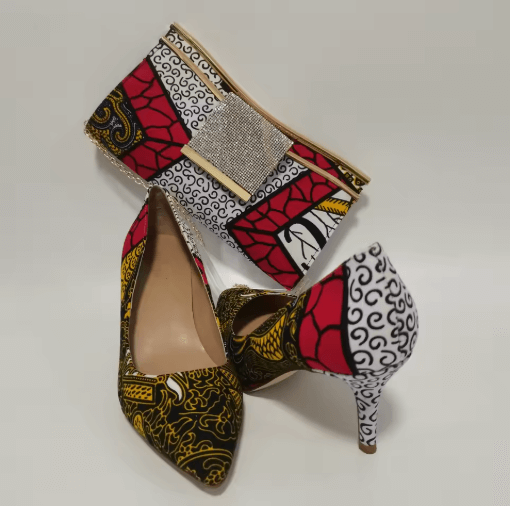 Black Faux Leather Heeled Knee High Boots