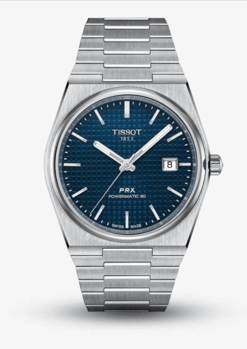 Tissot Mens Powermatic Blue Dial Watch - Luxury Timepiece