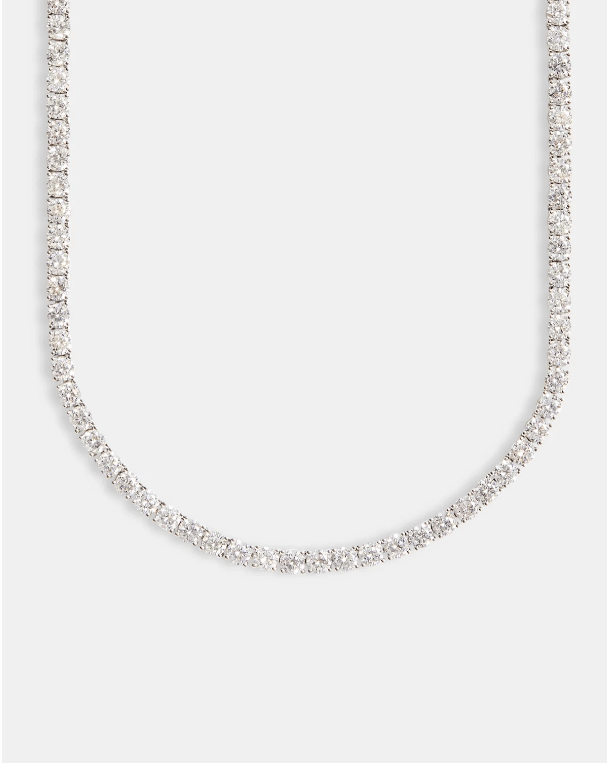 5mm Tennis Chain White - Elegant Jewelry Piece